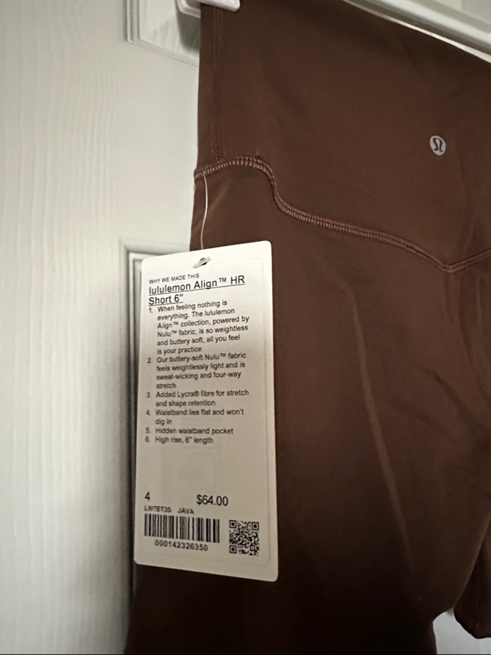 Lululemon 6” Align shorts Java size 4 - Picture 3 of 3